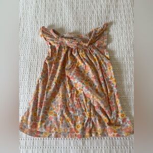 Girls' Floral Flowy Top - Peach & Yellow Carters 5T